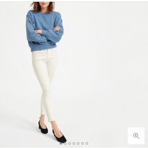 Everlane “bone” color mid-rise skinny jean